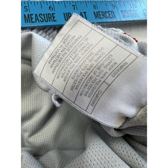 Nike Athletic Runnning Shorts Size Large Gray Red Basketball Gym Y2K - Picture 7 of 10